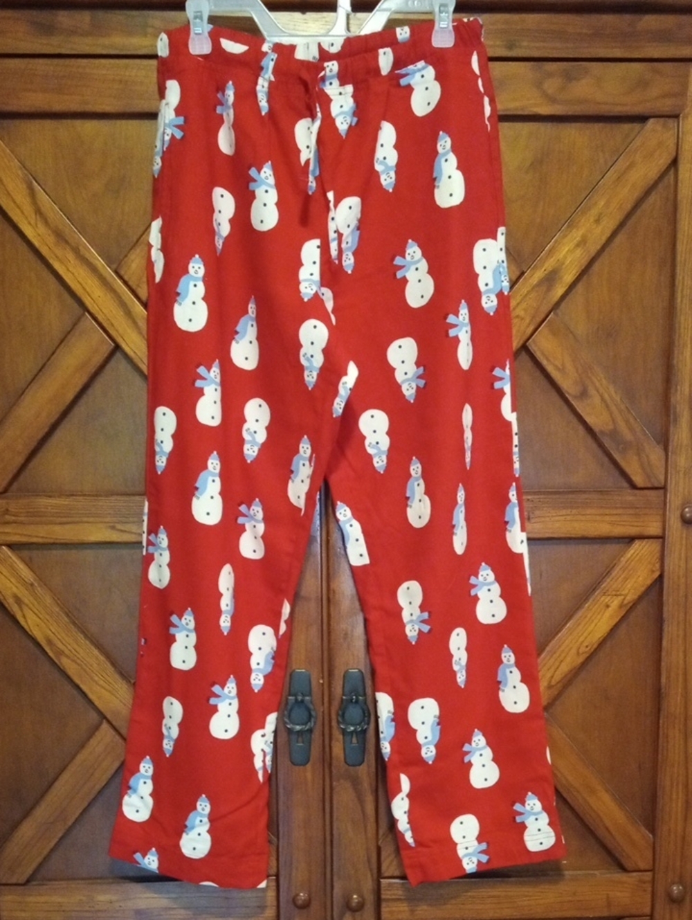 Hanna Andersson Flannel Red Snowman Pajama Pants